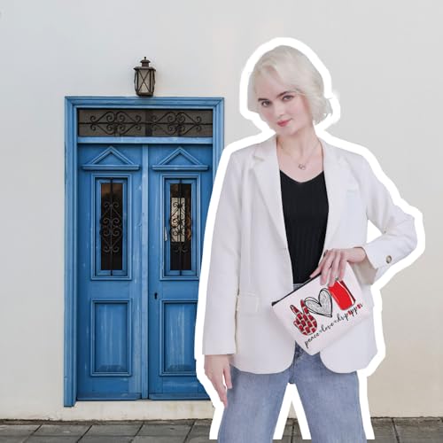 VAMSLL Pep Themed Gift Soda Social Club Gift Soda Addict Gift Dr Zipper Pouch Makeup Bag (Love Pep)