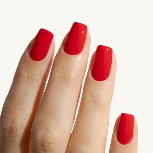 Botanist Nail Strengthening Manicure Kit | Everything Needed for Longer, Stronger Nails | Grow and Strengthen Damaged Nails | Non-Toxic, 84% Plant Based, 21-Free & Vegan (Poppy Red)