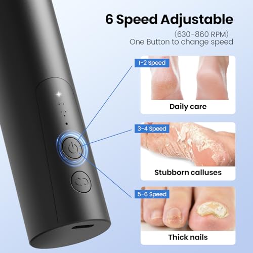 Electric Callus Remover for Feet and 120 pcs Replacement Sandpaper Refill Discs