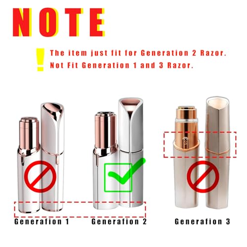 Gen 2 Replacement Heads for Flawless Facial Hair Remover - Facial Hair Removal Replacement Heads for Women,for Finishing Touch Flawless Hair Removal Gen 2(2 Pack)