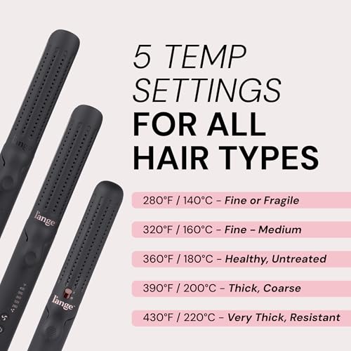 L'ANGE HAIR Le Duo Standard 360¡Æ Airflow 2 in 1 Straightener and Curler | 1 Inch Curling Wand & Titanium Flat Iron with 5.3" Plates | Hair Straightener & Curler for Short to Medium Hair (Black)