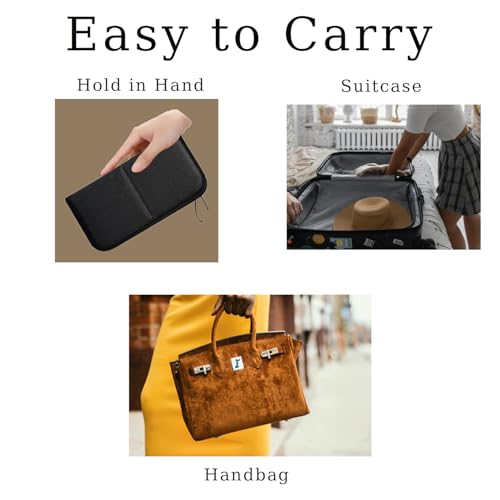 Makeup Brush Holder Waterproof Portable Makeup Brush Organizer Travel Case Stand Up Cosmetic Brush Storage Bag Handheld Makeup Bag for Travel (1 Pcs)