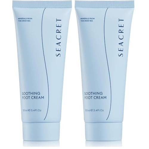 SEACRET Minerals Foot Cream, Enriched with Shea Butter, Tea Tree Oil and Dead Sea Minerals, 3.4 Fl Oz / 100 ml