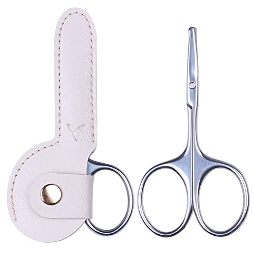 3.75" Round Tip Safe Mini Pubic Hair Scissors For Women, Small Personal Beauty Vaginial Grooming Trimming Bikini Scissors (Pink)