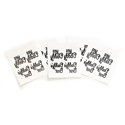 5 Sheets of Daddy's Brat Yes Daddy Temporary Tattoos