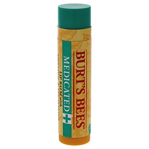 Medicated Moisturizing Lip Balm by Burts Bees for Unisex - 0.15 oz Lip Balm (Pack of 3)