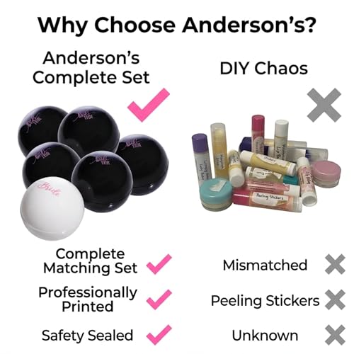 Anderson's Bride and Bride Tribe Lip Balms, Set of 6, Gifts