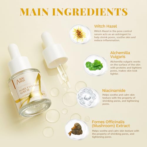 ANAI RUI 2 in-1 Pore SkinCare Set, Blackhead Remover Set, Pore Clay Mask+Pore Minimizing Serum,Clay Mask for Nose&Face, Pore Reducer, Sebum Control Pore Exfoliating Self Care Gifts for Women