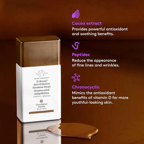 Drunk Elephant D-Bronzi Sunshine Drops - Bronzing Color Serum Drops - Clean Clinical Skincare - Cruelty-Free - Dermatologist-Tested - Free of Essential Oils, Silicones, and Fragrance