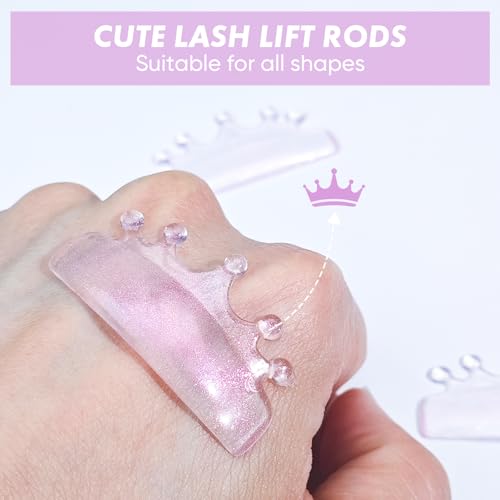 PERMANIA Lash Lift Pads, New Self-Adhesive Super Soft Lash Lift Rods Extreme Eyelash Curler Reusable (Pink)