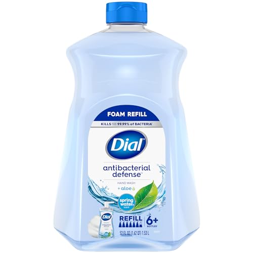 Dial Antibacterial Foaming Hand Wash Spring Water Scent, 30 Ounce Pack of 4 and 52 Ounce Hand Soap Refills