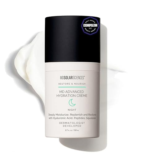 MDSolarSciences MD Advanced Hydration Cr?me | Time-Released Night Cream with Hyaluronic Acid, Peptides & Squalane | Intense Anti-Aging Hydration & Barrier Support | 1.7?oz