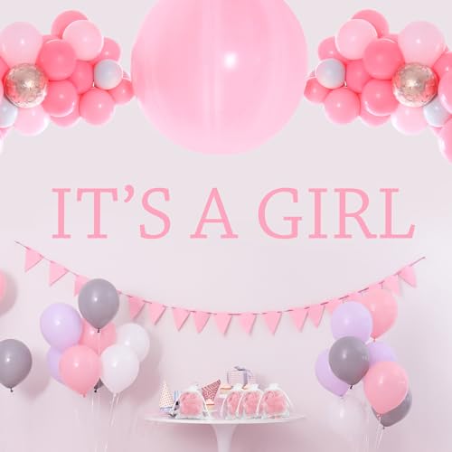 24 Sets Baby Shower Favors for Guests Include Bath Sponge Loofahs, Thank You Cards, White Organza Bags for Baptism Baby Shower Gender Reveal Birthday(Pink)