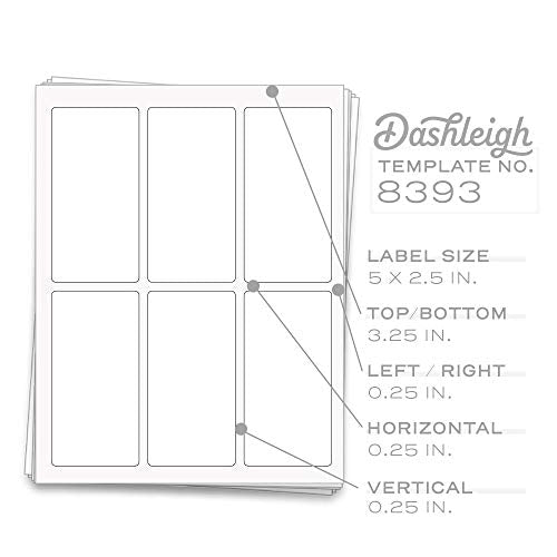 60 Labels for 4 oz Bottles, 5 x 2.5 inches, Waterproof White Vinyl (5 x 2.5 inches, 60 Labels)