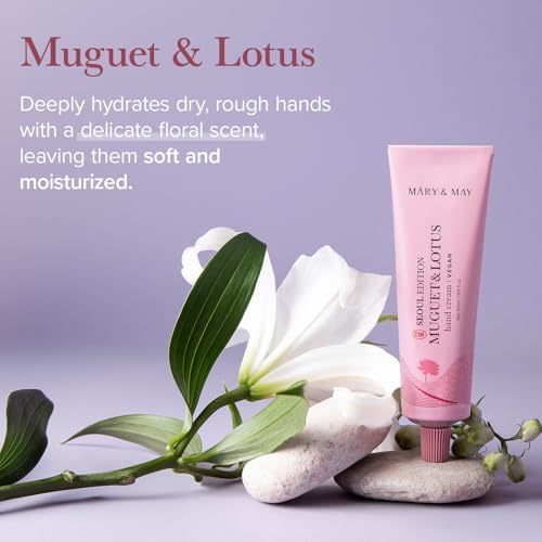 Mary&May SEOUL EDITION Shea Butter & Rice Bran Hand Cream Trio Set - Korean Nourishing Vegan Hand Moisturizer for Soft, Healthy Hands - 3 Different Formula & Scent, 1.69oz. 3ea