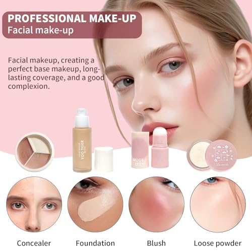 Makeup Kit for Women Full Kit Makeup Set for Teen Girls All In One Makeup Set Includes Foundation Eyeshadow Palette Lipgloss Eyeliner Stick Cosmetic Brush Set