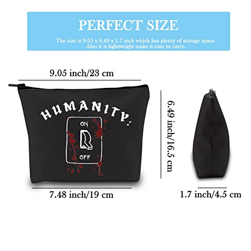 GJTIM Vampire Show Inspired Gift Humanity Switch Off TVD Zipper Pouch Makeup Bag Gift for Vampire Fans (Humanity Bag)
