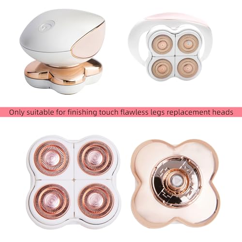 Legs Shaver Replacement Heads for Finishing Touch Flawless Women's Electric Leg Hair Remover Razor Blades Rose Gold