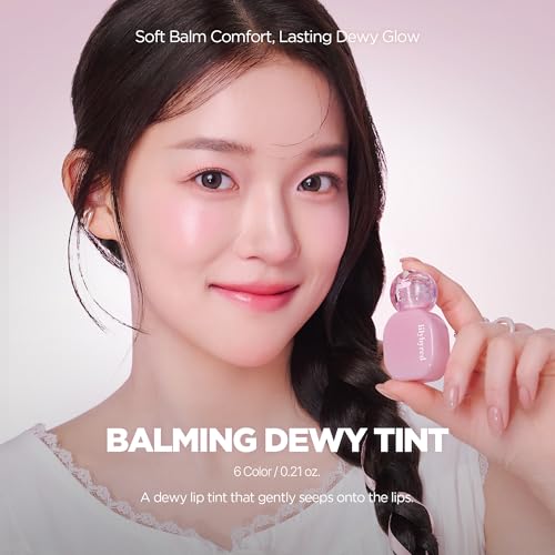 lilybyred Balming Dewy Tint | Korean Semi-Glow Lip Stain, Velvet to Soft Glow Texture, Sheer Buildable Color, Moisturizing & Lightweight, Natural Flush Look, Non-Sticky, 0.21 oz. (03 Gentle Fig)