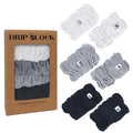 Wrist Bands for Washing Face (6pcs) ? Soft, Absorbent Bamboo Viscose & Polyester Spa Wristbands Prevent Water from Spilling Down Arms | Fast-Drying, Shed-Free Cuffs in Black, White, Gray