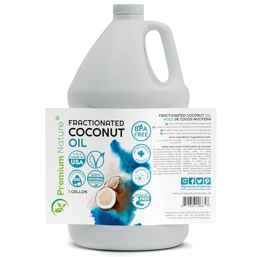 Fractionated Coconut Oil for Massage Cold Pressed Best Carrier for Essential Oils Mixing for Women Dry Skin Moisturizer for Body and Hair 1 Gallon Bottle Bulk Size