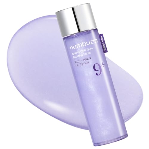 numbuzin No.9 NAD+ PDRN Glow Boosting Toner, Hydrating & Firming Toner for Wrinkles, Fine Lines & Dull Skin, Peptides & Salmon PDRN for Radiance, Korean Skincare 5.07 fl oz