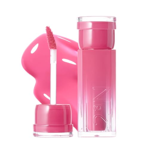 2aN Glaze Bouncing Tint ? Lightweight, Moisturizing Lip Tint with High-Shine Finish, Smooth, Light Plumping, Comfortable Wear, Korean Makeup (Berry Shower, 0.16 oz)