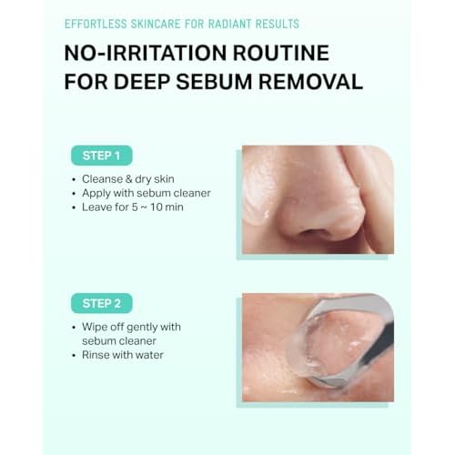 BRING GREEN Tea Tree Cica Sebum Cleaning Gel Set | Korean Blackhead Remover & Pore Minimizer with Pore Cleaner Tool | Sebum Softener for Face, Nose & Chin | Gentle Alternative to Pore Strips & Vacuums