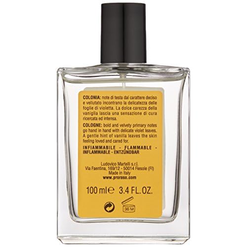 Proraso Wood and Spice Cologne - Masculine Woody Spice Eau de Cologne - Cumin, Saffron, Cedarwood & Vanilla Fragrance for Men - 3.4oz