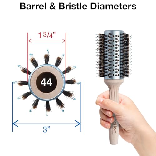 Olivia Garden EcoHair Bamboo Brush - Eco-Friendly Boar Bristles for Shine & Frizz Control