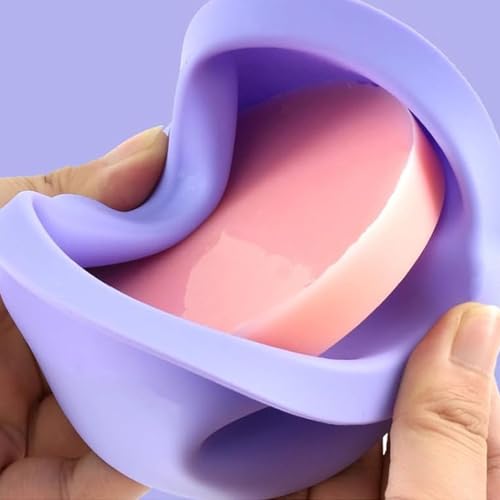 2-pack Silicone Wax Warmer Liner, Silicone Wax Bowl for Wax Warmer, Non-Stick Wax Melt Warmer Wax Pot Replacement, Reusable Wax Melt Liner with 50 Pcs Wax Spatula Sticks for Hair Removal purple