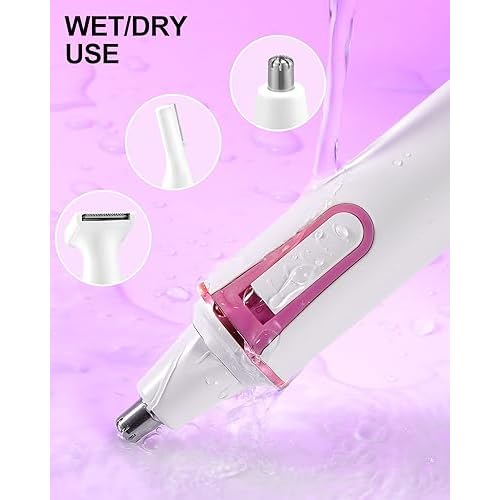 AREYZIN Nose Hair Trimmer for Women Rechargeable Eyebrow & Facial Hair Trimmer for Men, Professional Painless Nose Trimmer with IPX7 Waterproof, Dual Edge Blades for Easy Cleaning