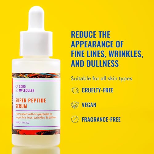 Good Molecules Super Peptide Serum Pack 3 ? 1 fl oz / 30 ml Each | Lightweight Facial Serum with Peptides & Copper Tripeptides, Water-Based Skincare