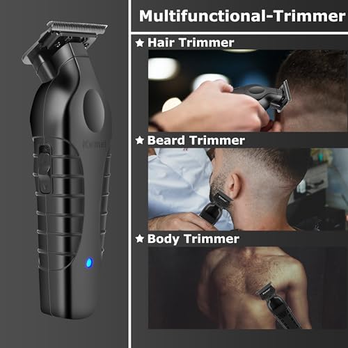 KEMEI 2299 Professional Hair/Beard Trimmer for Men, Zero Gapped Hair Clippers for Barbers, Cordless