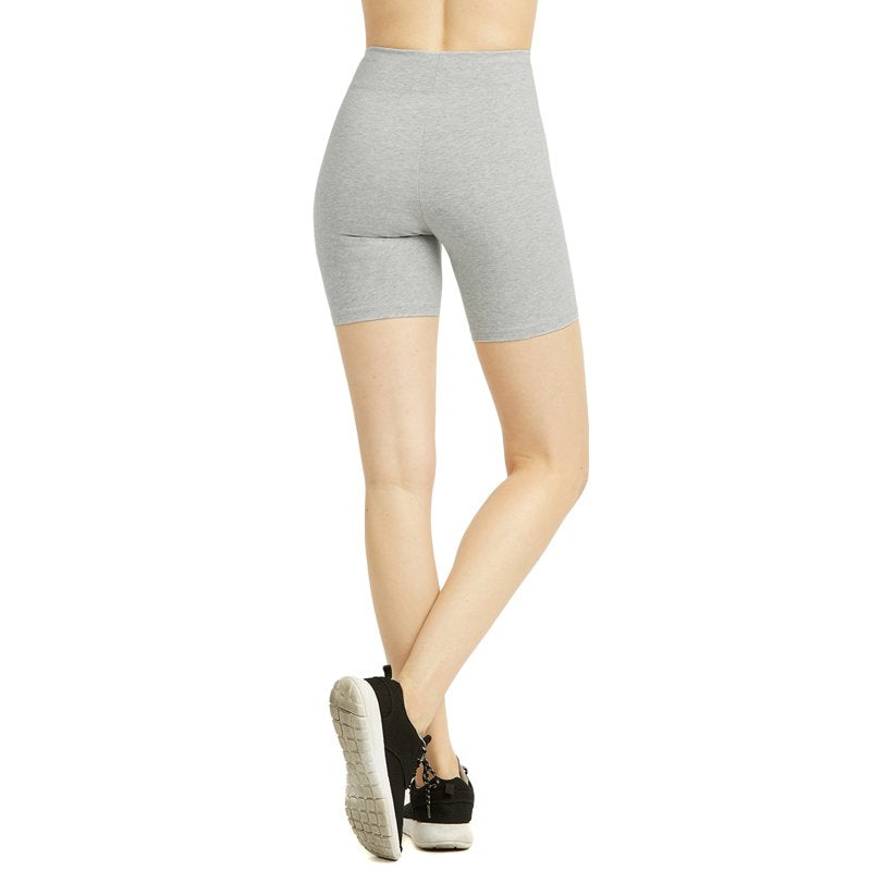 Women’s Cotton Biker Shorts with Wide Waistband - Multiple Lengths & Colors