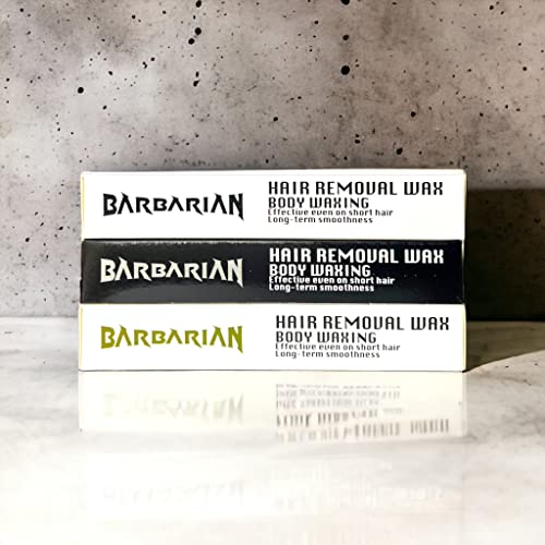 Hair Removal Wax | Barbarian Body Wax | Effective on Short Hair | Long-term Smoothness (Black)