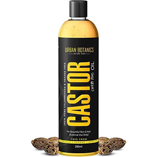 UrbanBotanics¢ç Pure Cold Pressed Castor Oil for Hair and Skin, 200ml
