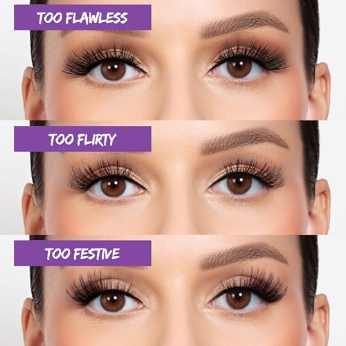 Too Hot To Handle Magnetic Eyelashes Kit - Universal Size, Reusable Up to 50 Times, Faux Mink, Black