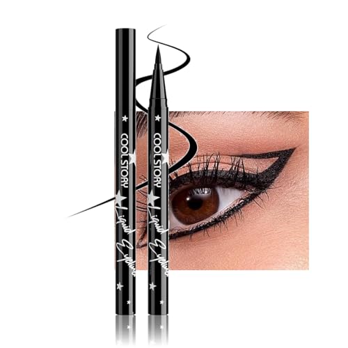 COOL STORY Liquid Eyeliner Waterproof Smudge Proof Eye Liner, 24H Long-Lasting, 0.6ml/0.02 fl.oz Black