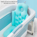 Adult Bath Pillow, Foldable Neck Support EPS Full Body Bath Pillow High Elasticity Quick Drying for Home Use (Blue)