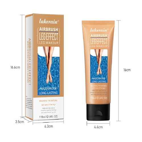 Leg Makeup Waterproof No Transfer,Leg and Body Scar Cover up,Tattoo Cover Up Makeup Waterproof,Long Last Body Foundation (2# Medium Golw, 4 FL OZ)