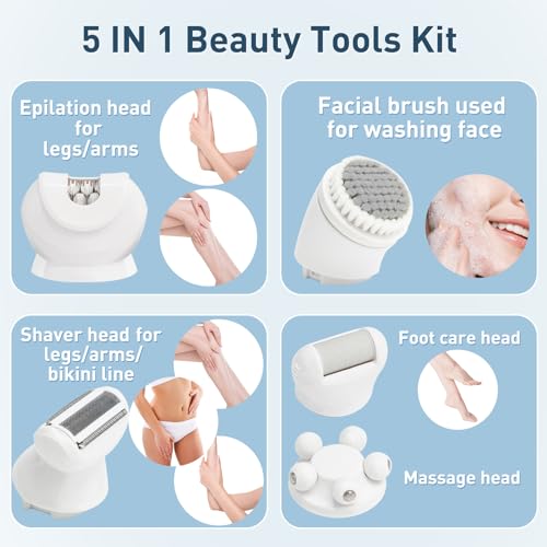 Maxpearl Digital Waxing Kit with 7 Packs of Hard Wax Beads for Brazilian, Bikini Waxing, Face, Eyebrows, Underarms, Arms, Chest, Back, Legs