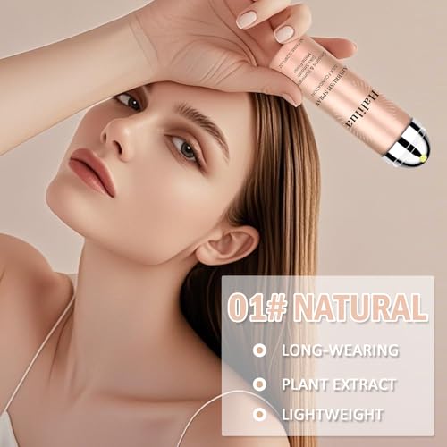 Magic Minerals Airbrush Foundation Makeup,Silk Airbrush Flawless Setting Spray,Foundation for Smooth Radiant Creamy Skin,Breathable Spray Makeup with Anti-aging Ingredients Foundation(01# Natural)