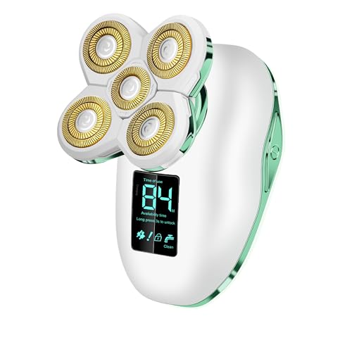 Electric Razors for Women Legs 5D:Magnetic Shaver Heads Waterproof Rechargeable Shaver Multi-Use for Hair Removal on Legs Bikini Body-Green