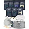 Maxpearl Waxing Kit for Men with Silicone Liner, 7 Packs of Hard Wax Beads (1.53LB total) & Wax Accessories for Coarse Male Body Hair - Nose, Eyebrows, Face, Mustache, Underarms, Back, Chest, Legs