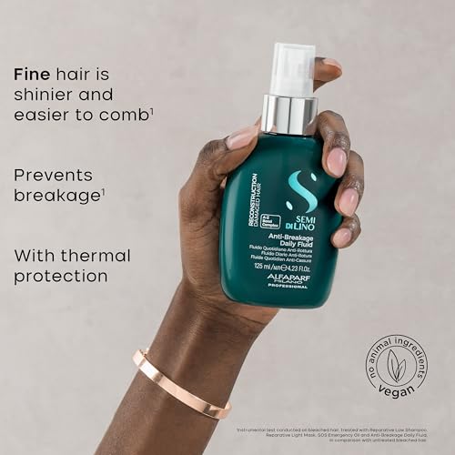 ALFAPARF MILANO Semi di Lino Cristalli Liquidi Hair Oil Serum and Reparative Anti-Breakage Fluid Set for Damaged Hair - Heat Protector - Repairs, Strengthens, Adds Shine - Vegan Formula
