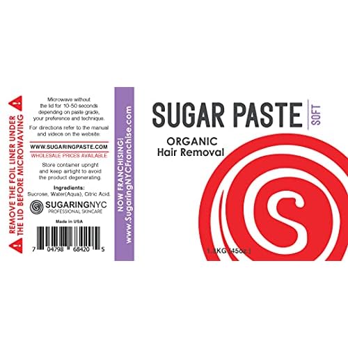 Sugaring Paste 1.3 KG 45 Oz. Soft for Legs, Arms, Back, Stomach 100% Natural