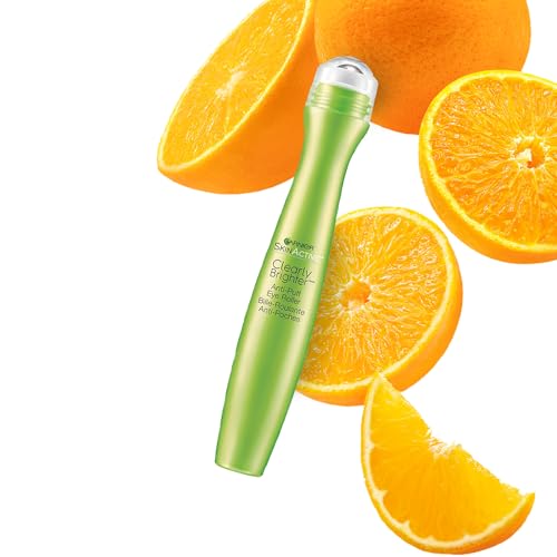 Garnier Clearly Brighter Anti-Puff Eye Roller, Dark Circles Under Eye Treatment with Caffeine and Vitamin C, 0.5 Fl Oz (15mL), 1 Count (Packaging May Vary)