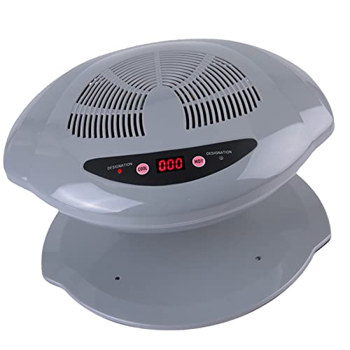 Professional Nail Polish Dryer, 400W, Dual Temperature Air Dryer for Hands and Feet, Grey, 110V