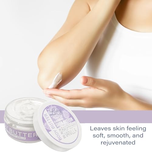 Luxiny Whipped Body Butter for Women & Men ? Non-Greasy, Plant-Based Moisturizer with Shea Butter & Essential Oils ? Hydrates, Softens & Nourishes Dry Skin (8 oz, Black Raspberry Vanilla)